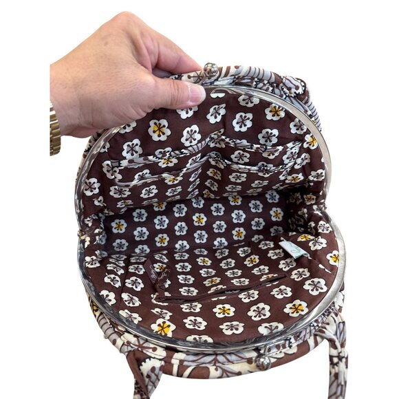 Vera Bradley Floral Kiss Lock Satchel Handbag Medium SKU 8234 - Picture 9 of 14